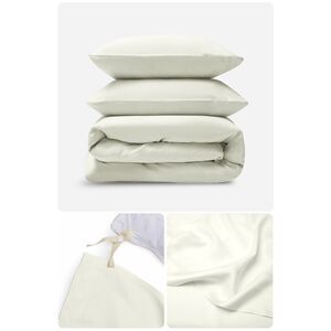 NWT DOZ by SIJO Organic Bamboo Duvet Cover Set - King Cali King - Ivory